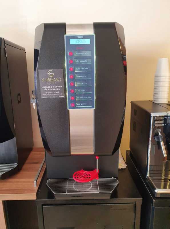 Máquina de Café Automática com Moedor Brusque - Máquina de Café Expresso Automática Profissional